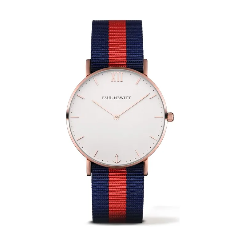 Paul hewitt Reloj Unisex Analogico Cuarzo con Correa de Nylon PH-SA-R-ST-W-NR-20S