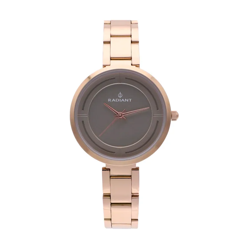 Radiant Reloj analógico para Mujer Colección Tatiana. Reloj Oro Rosa con Brazalete y Esfera Gris Topo. 3ATM.. Referencia RA488203.