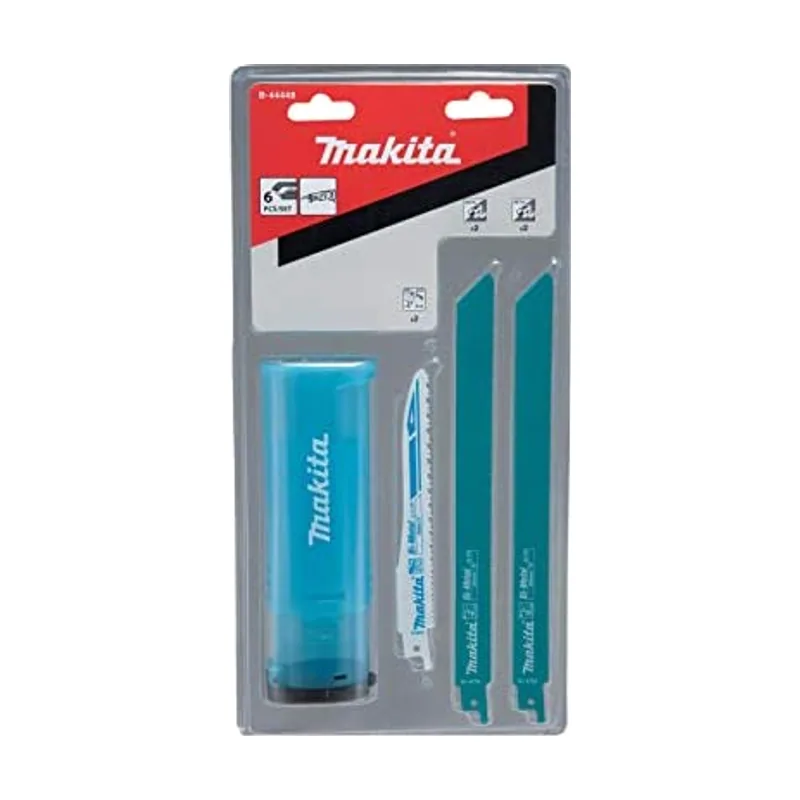 Makita Estuche de sierras de sable B-44448 6 unidades.