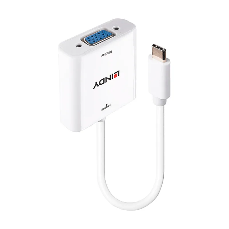 Lindy 43355 adaptador de cable de vídeo USB Tipo C VGA D-Sub