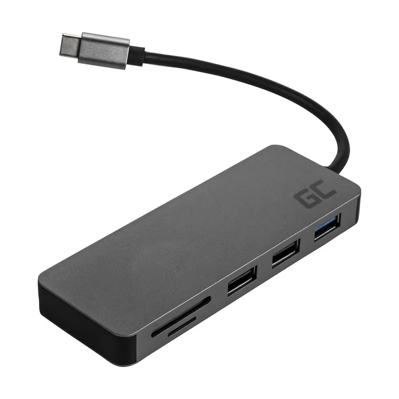 Green cell HUBGC01 hub de interfaz USB Tipo C 5000 Mbit/s