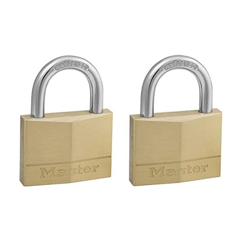 Master lock 150EURT Lote de 2 Candados de Ancho con Cuerpo de Latón Macizo