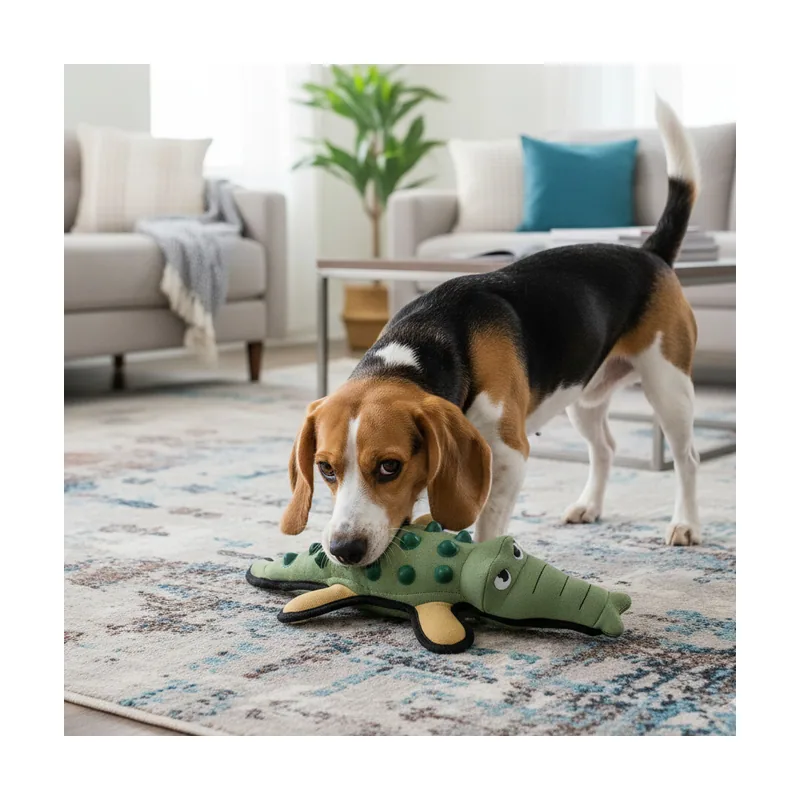 Tootoy! Peluche Mordedor Resistente Cocodrilo para perros