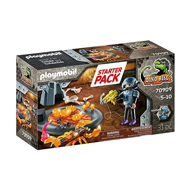 Playmobil Dino Rise 70909 Starter Pack Lucha contra el Escorpión de Fuego