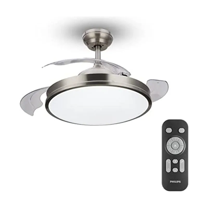 Philips Ventilador de Techo LED Atlas Níquel
