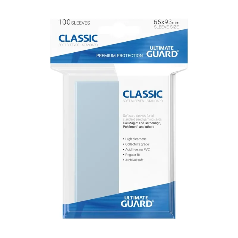 Ultimate guard Fundas Classic Transparente TAMAÑO Standard 100