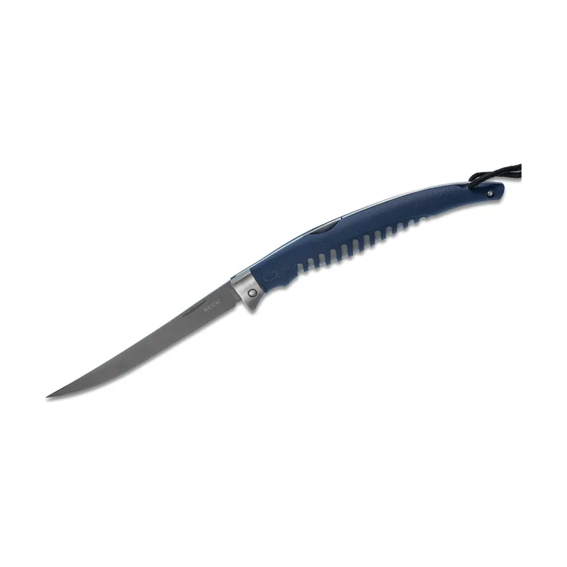Buck Knives STE-0220BLS Cuchillo de Pesca Silver Creek Plegable con hoja de Titanio recubierto 420J2