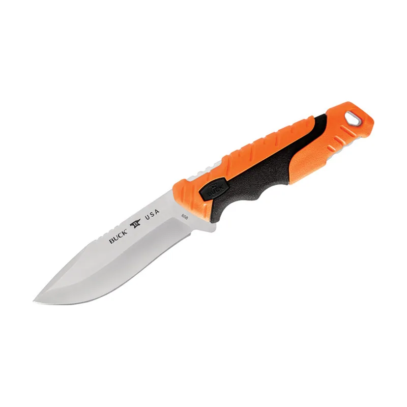 Buck Knives STE-0658ORS Cuchillo de Caza 658 Pursuit Pro Small de hoja fija Drop Point de acero inox 420HC BOS de 9,5 cm con mango de vidrio
