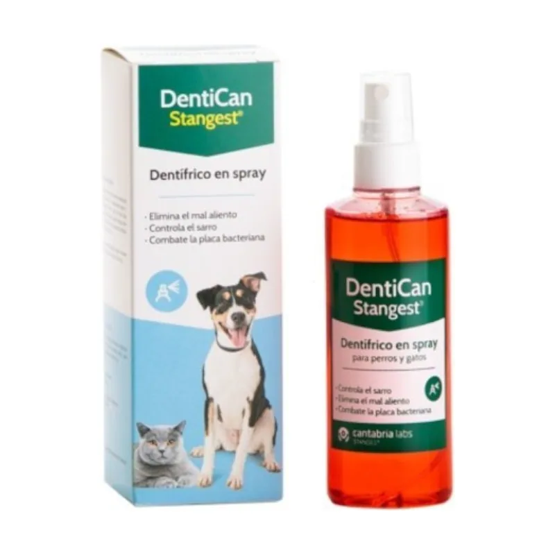 Stangest DentiCan Dentífrico en Spray para perros y gatos