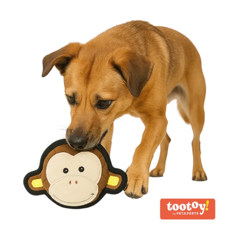 Tootoy! UResist Monkey Cuddler peluche resistente para perros