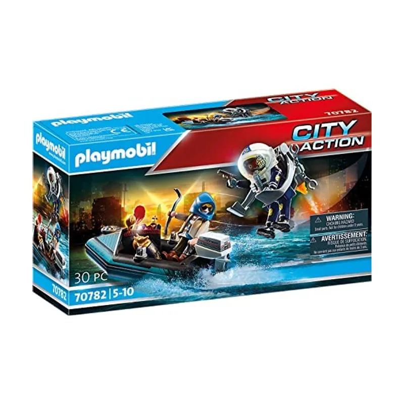 Playmobil 70782 Paquete de jet de policía Arresto del ladrón de arte