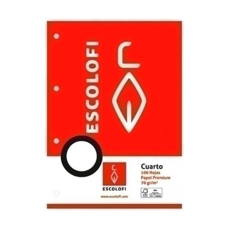 Escolofi recambio 100 hojas cuarto montessori 4