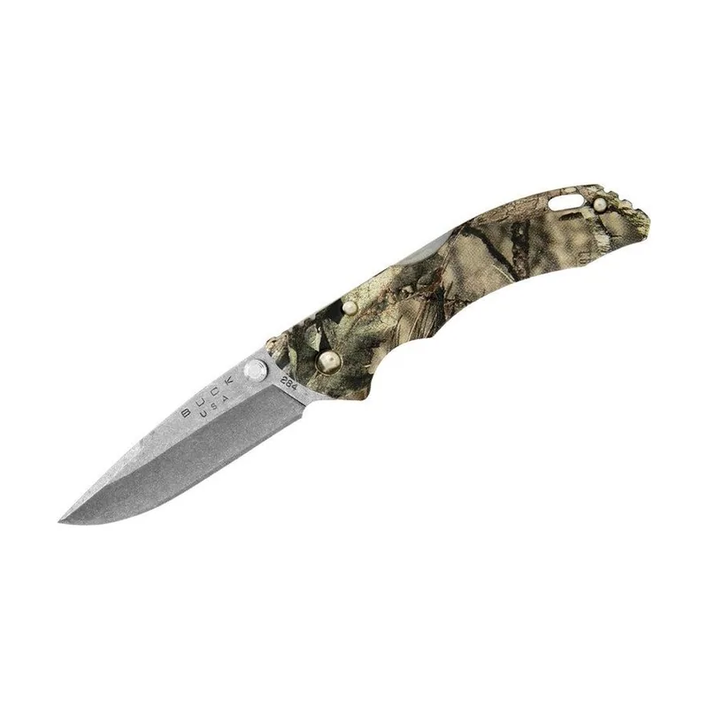 Buck Knives STE-0284CMS24 Cuchillo de Caza Plegable Bantam Mossy Oak® Break-Up Country Camo con Hoja de 7 cm