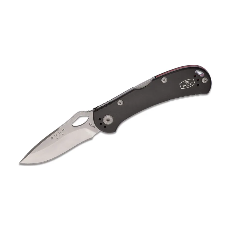 Buck Knives Buck Knive STE-0722BKS1 Cuchillo plegable 722 SpitFire Hoja Drop Point satinada de 8,3 cm en acero inoxidable 420HC y mango de aluminio anodizado