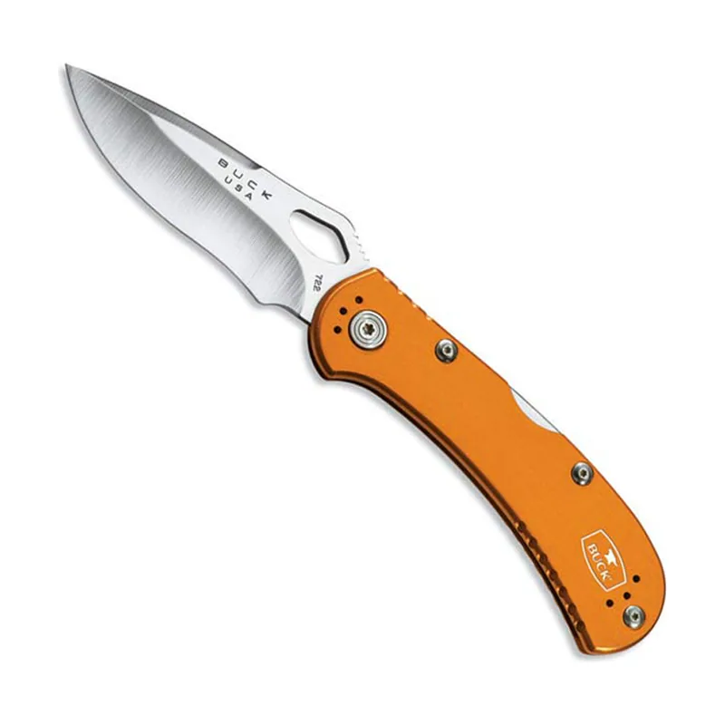 Buck Knives Buck Knive STE-0722ORS1 Cuchillo plegable 722 SpitFire Gris Hoja Drop Point satinada de 8,3 cm en acero inoxidable 420HC y mango de aluminio anodizado
