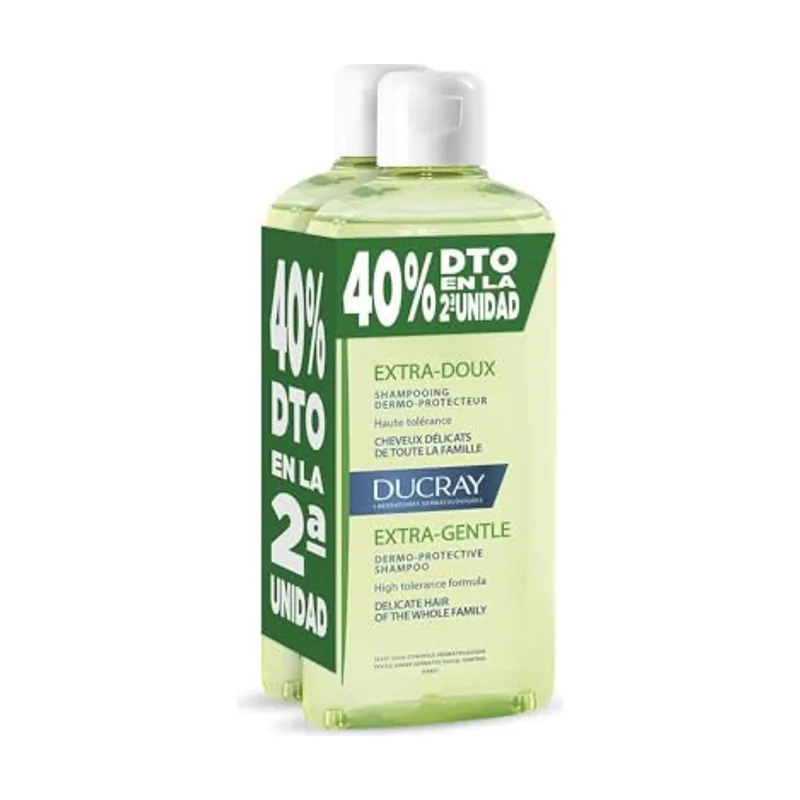 Ducray Duplo Extra-doux Champú Equilibrante Dermoprotector 2x400 Ml