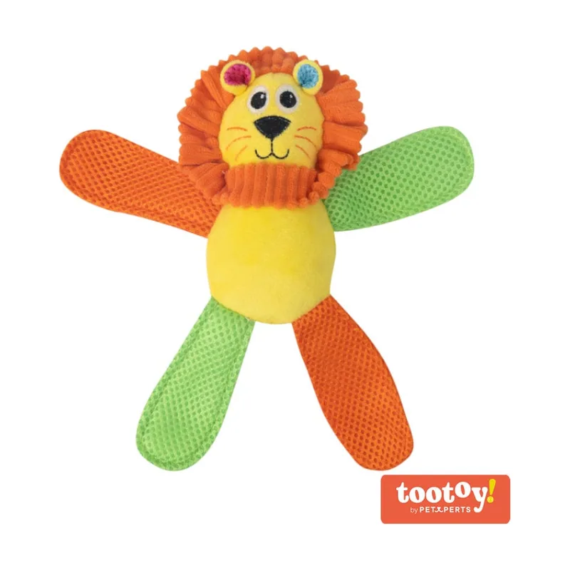 Tootoy! Chew Fetch It Lion Multicolor peluche para perros