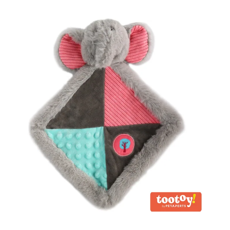 Tootoy! Puppy Elephant Comforter Doudou peluche para perros