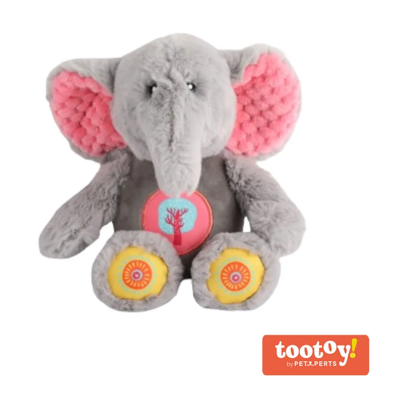 Tootoy! Comfort Cute Elephant Cuddler peluche para perros