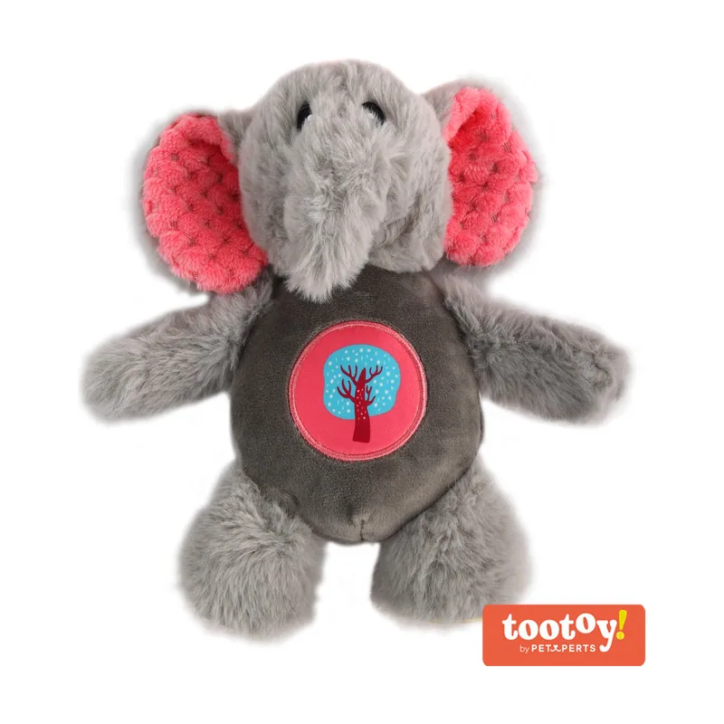 Tootoy! Noisy Elephant Cuddler peluche para perros