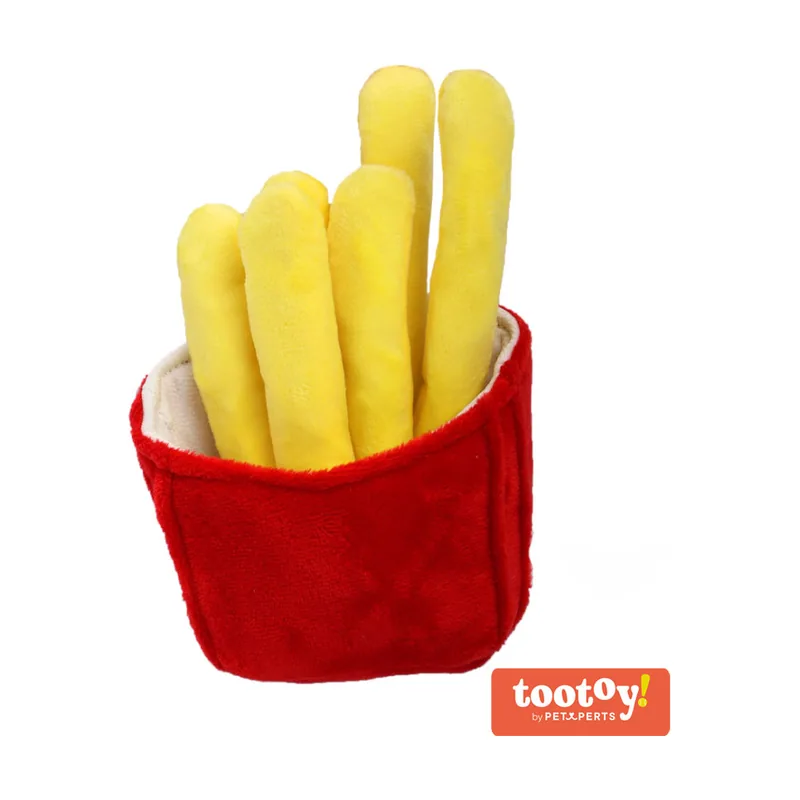 Tootoy! Fries Cuddler Yellow Peluche para perros