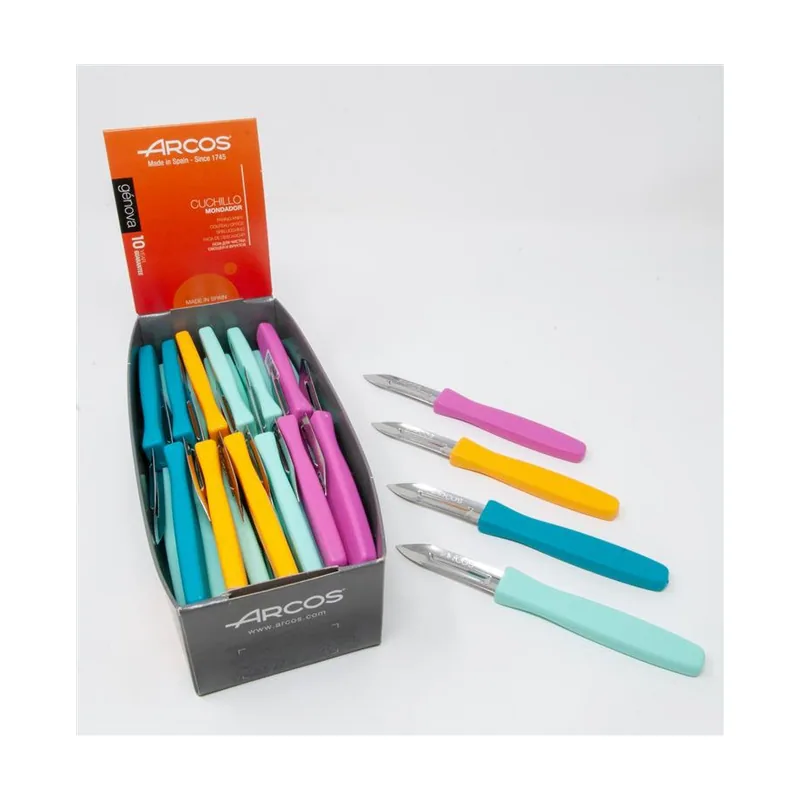 Arcos Pelador Pack de 36 Unidades. Peladores de 4 colores. 60 mm. Embalaje en caja de Exposición.