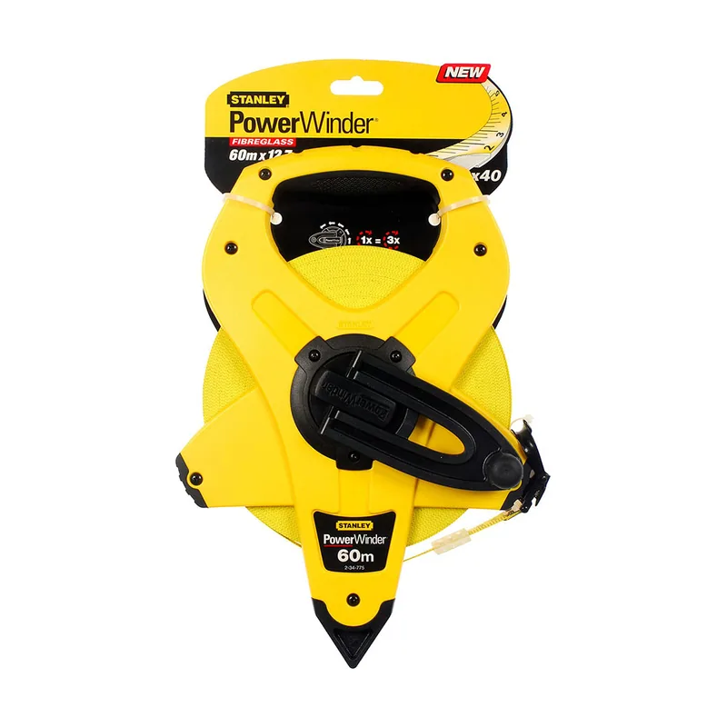 Stanley Cinta larga de fibra de vidrio 60m x 12,7mm power winder 2-34-775