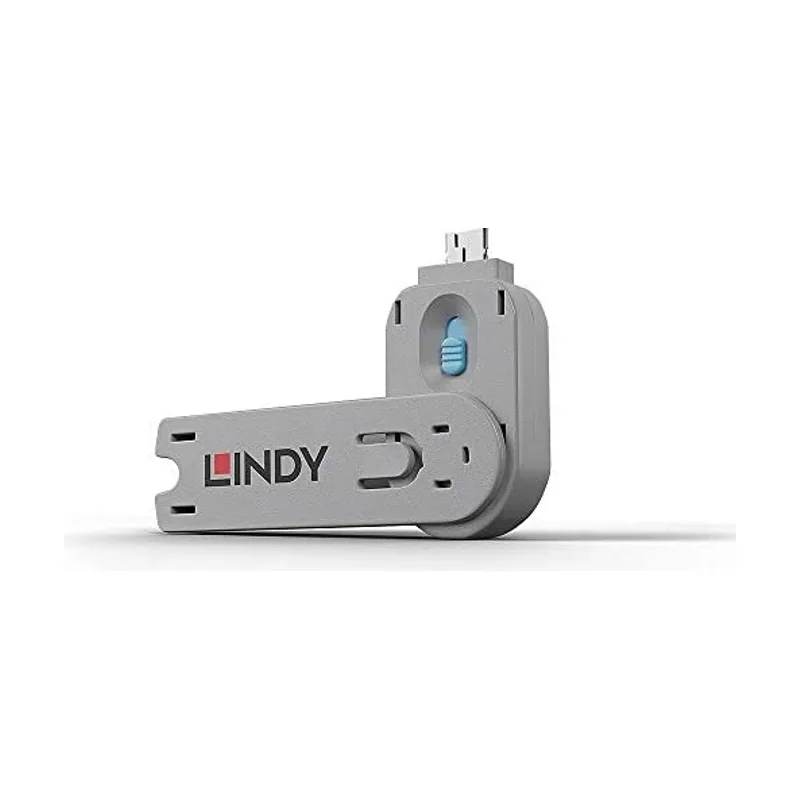 Lindy 40622 bloqueador de puerto Llave de bloqueador de puerto USB tipo A Azul Acrilonitrilo butadieno estireno ABS 1 pieza s