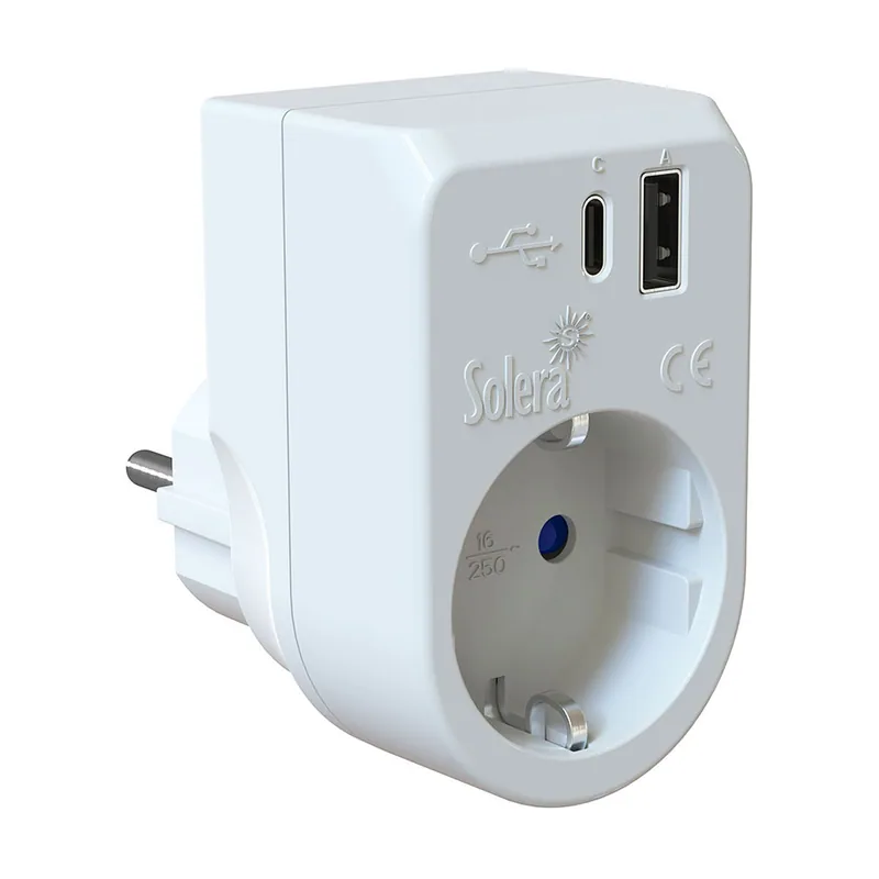 Solera Adaptador para Enchufes 860usbac 250 V 16 A USB USB-C