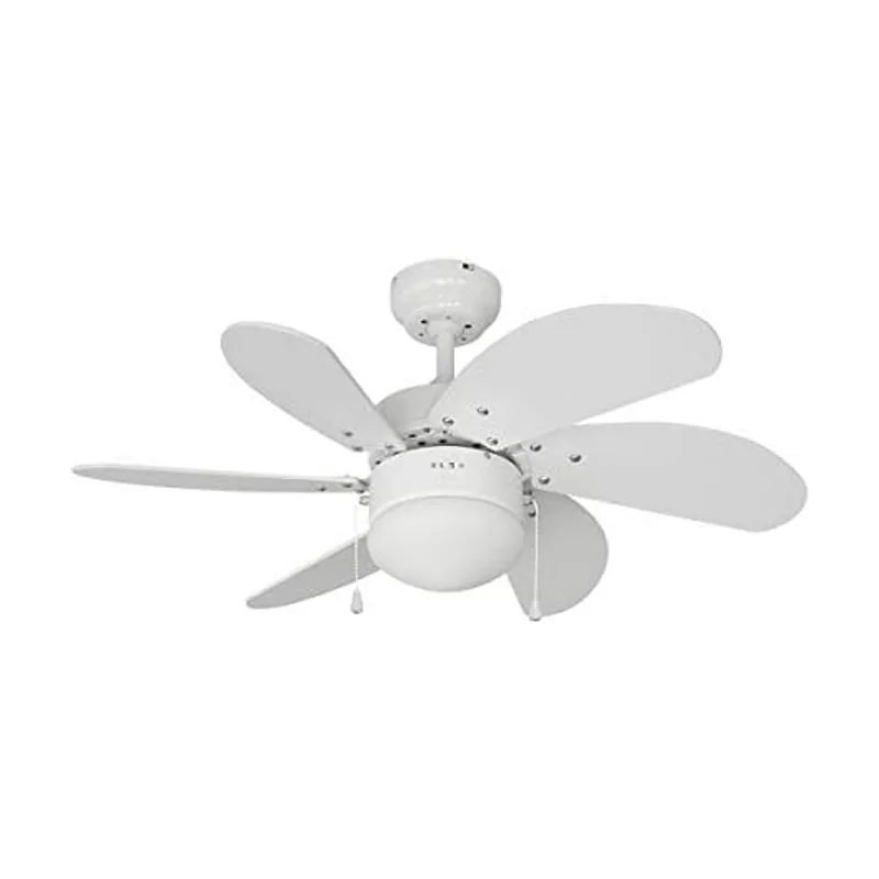 EDM Ventilador de Techo ARAL 50W 76cm Blanco 1xE14