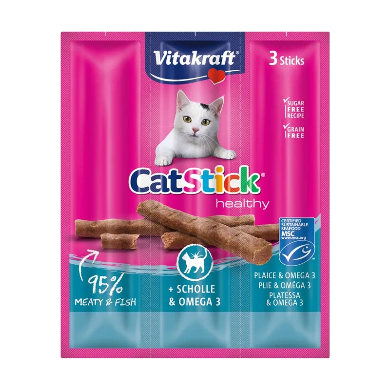 Vitakraft 3 barritas Cat Stick de Pescado y Omega 3