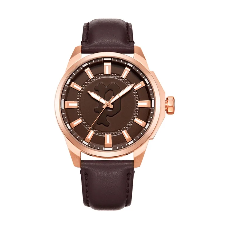 Police Analógico Modelo KAWEKA 3H Brown DIAL Brown Strap. Marca