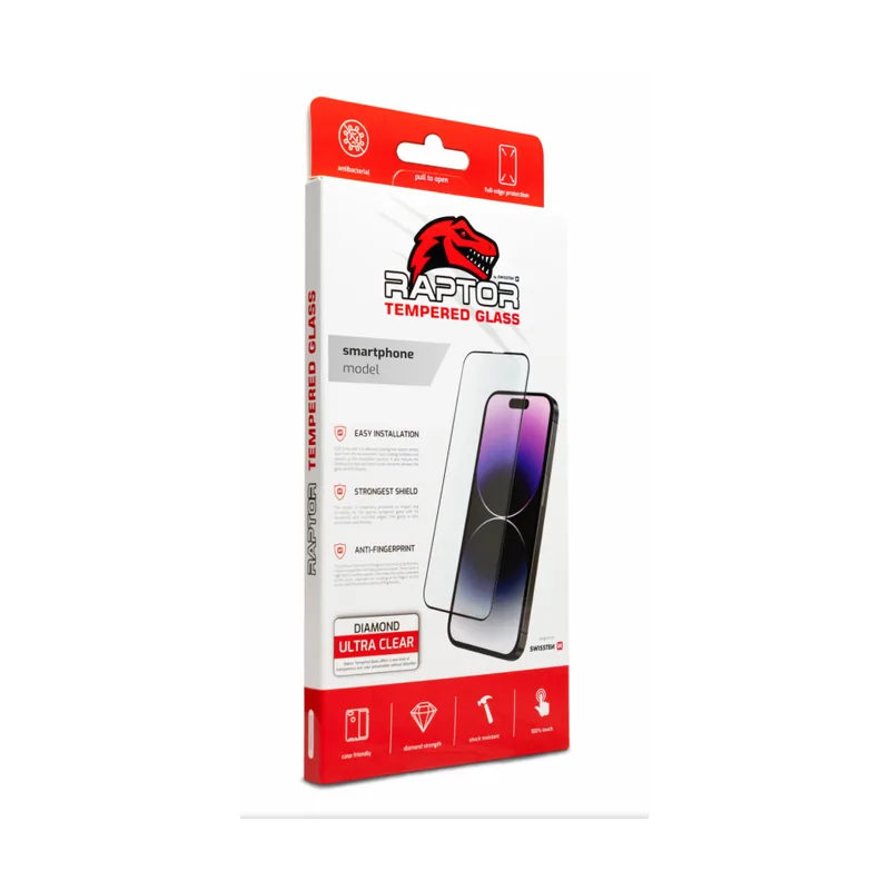 Swissten Raptor diamond ultra clear 3d tempered glass for iphone 15 plus