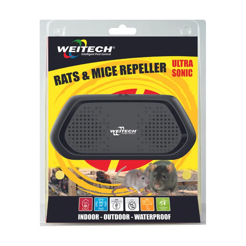 Weitech Repelente ultrasónico de Ratas y Ratones