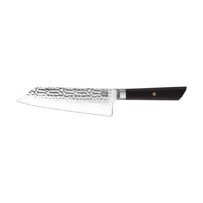 4 Cuchillo SANTOKU KOTAI de la Colección de "BUNKA" con Hoja de 17 cm en Acero Inox. Japonés 440C y Mango de Madera de Ébano en caja de Bambú