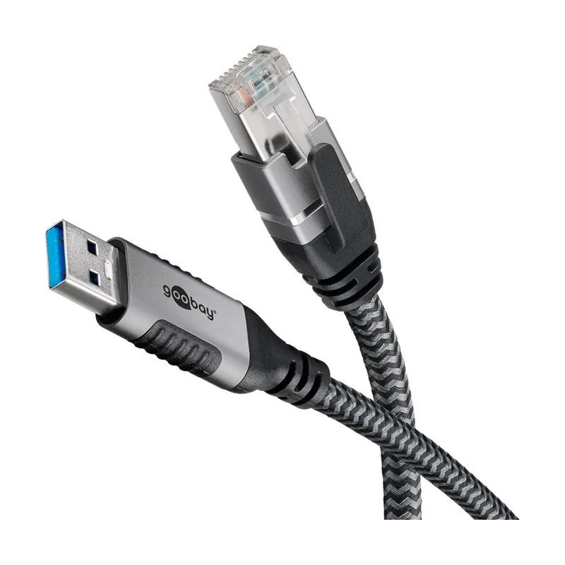 GooBay 70299 Cable Cat 6 USB-A 3.0 a RJ45 Ethernet para una conexión estable a Internet por cable con router/módem/conmutador de red/Sustituye el adaptador USB a RJ45