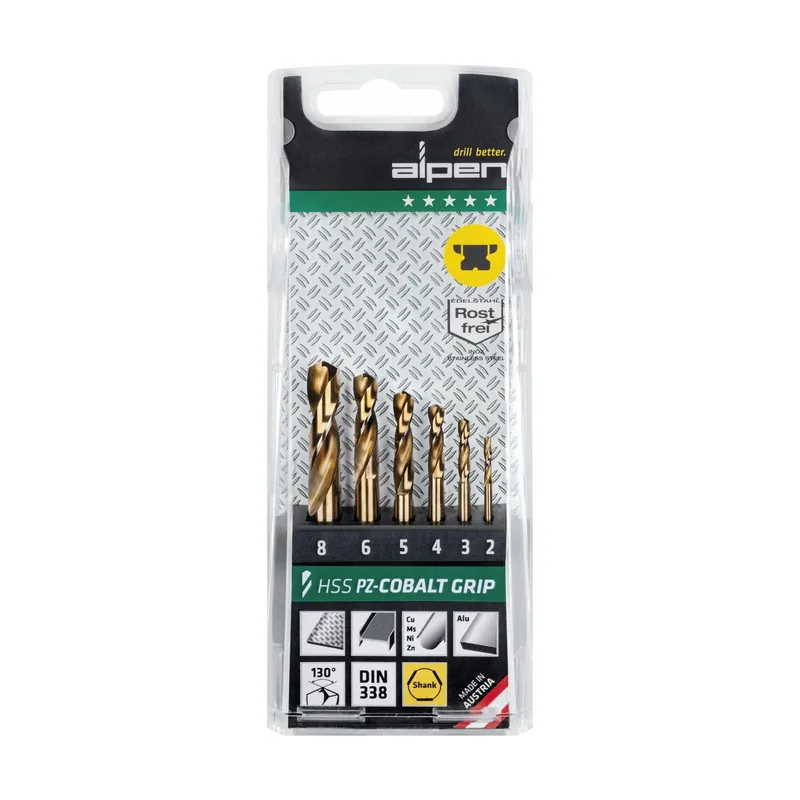 Alpen-maykestag Alpen Kassette PZ HSS Cobalt 1897 3-kant TM 6,6-tlg. marca