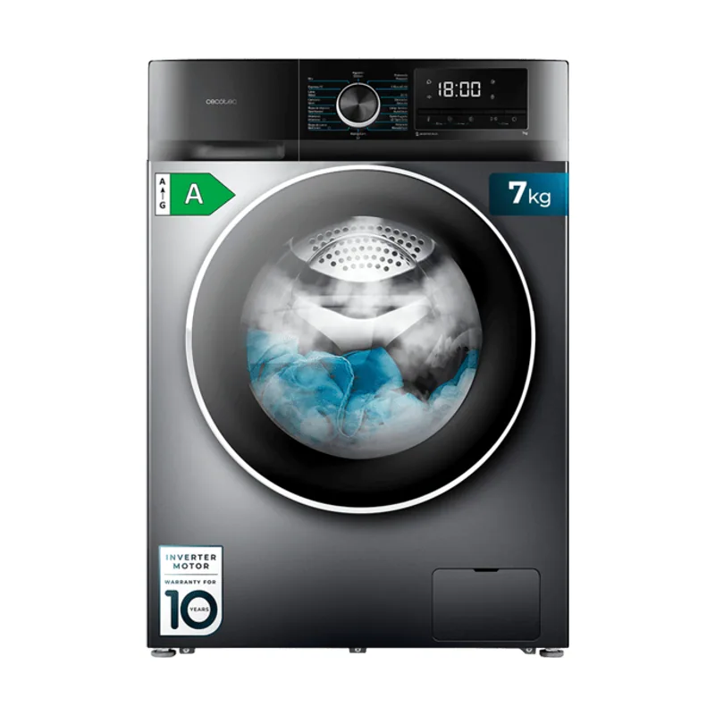 Cecotec Lavadora 7Kg Bolero DressCode 7500 Inverter Steel A. 16 Programas