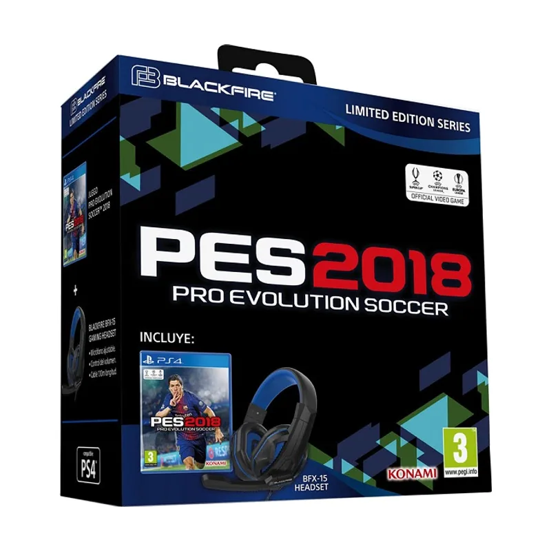 Blackfire Ardistel Headset BFX-15 + Pro Evolution Soccer 2018 PS4