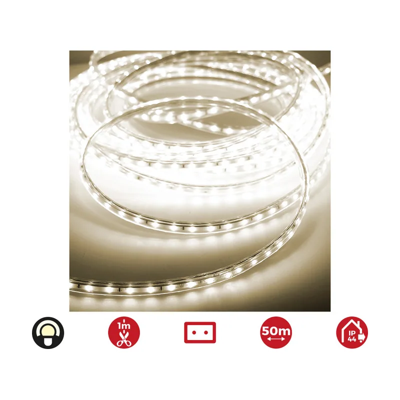 EDM Tiras LED 72701 4,2 W x 1 m 50 m 3200 K 350 LM