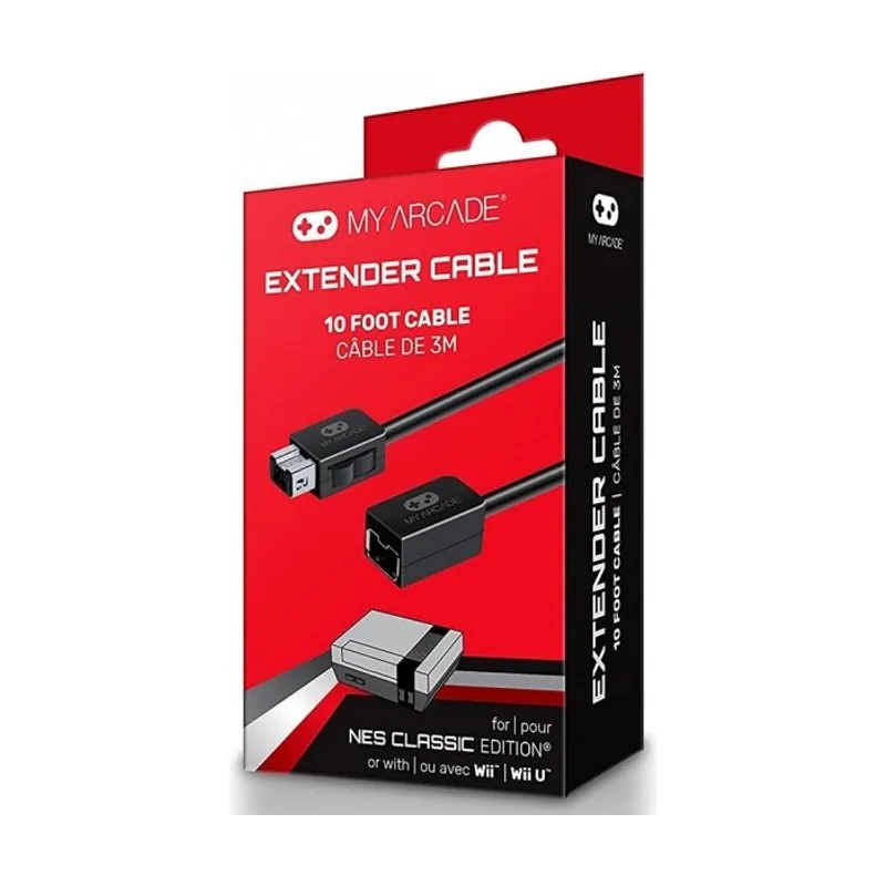 My-my arcade gaming Retro Gaming Cable Extensión 3M Para Mando Nes Classic