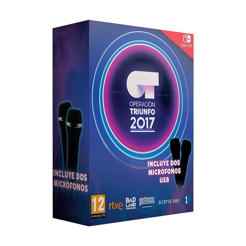 Badland Publishing Operación Triunfo 2017 + 2 Micrófonos Bundle Español Nintendo Switch