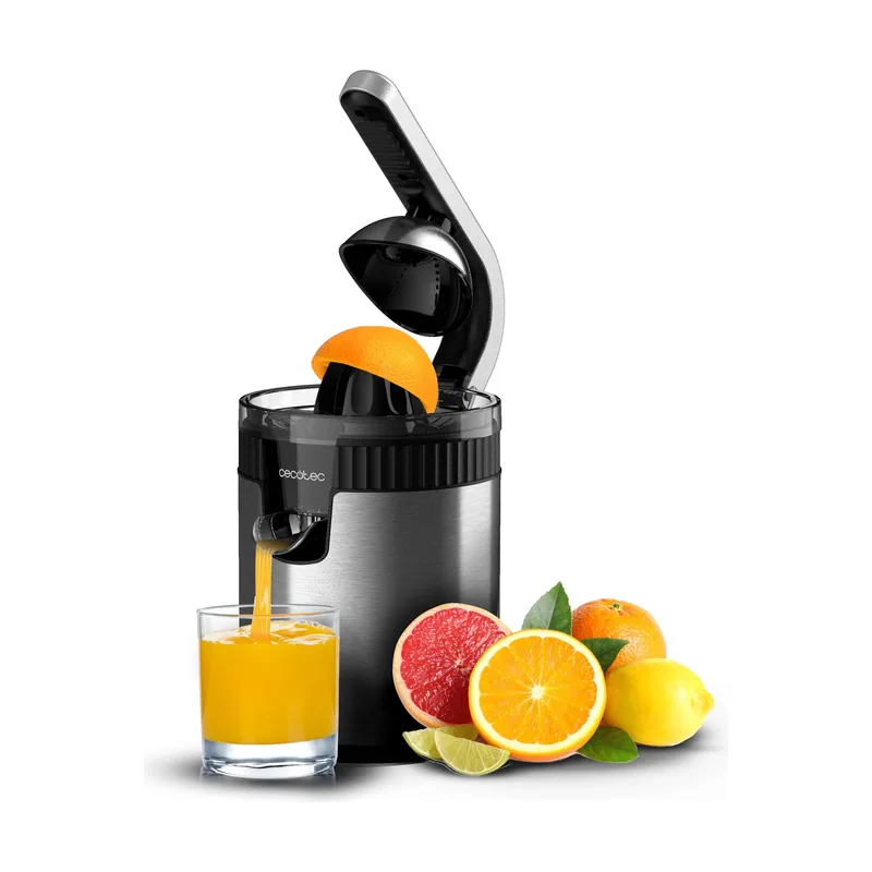 Cecotec Xqueeze RetroJuice 600 Steel Licuadora centrífuga 600 W