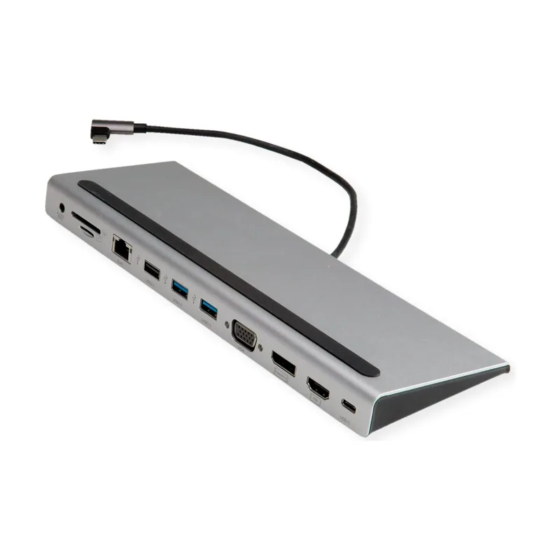 Value 12.99.1117 base para portátil y replicador de puertos Alámbrico USB 3.2 Gen 2 3.1 Gen 2 Type-C