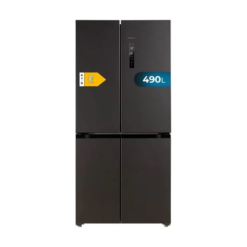 Cecotec Frigorífico Americano 4 Puertas Dark de 490 L CoolMarket 4D 490 Dark E. 183 cm de Alto