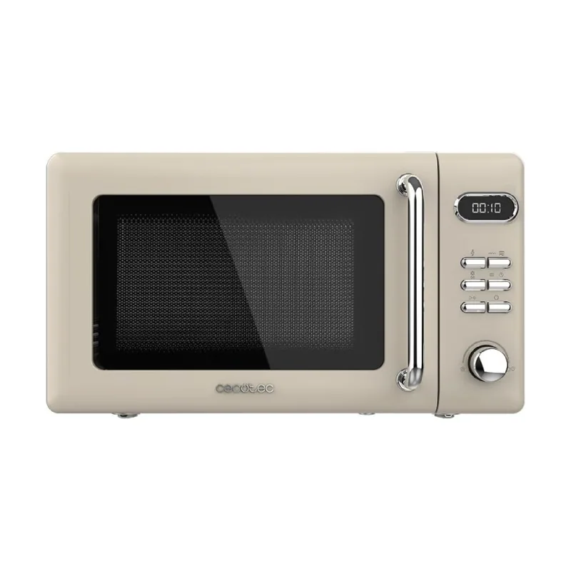Cecotec Microondas Digital con Grill de 20 L Proclean 5110 Retro Beige. 700 W en 5 Niveles