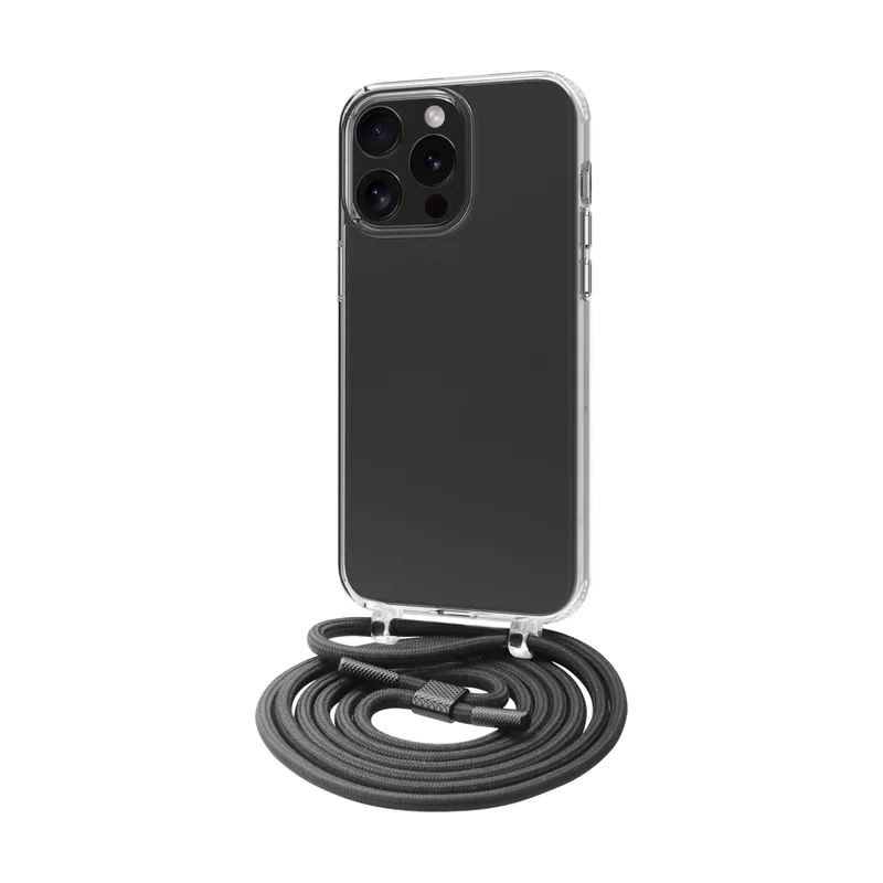 Muvit For Change Funda iPhone 15 Pro Transparente con Colgante