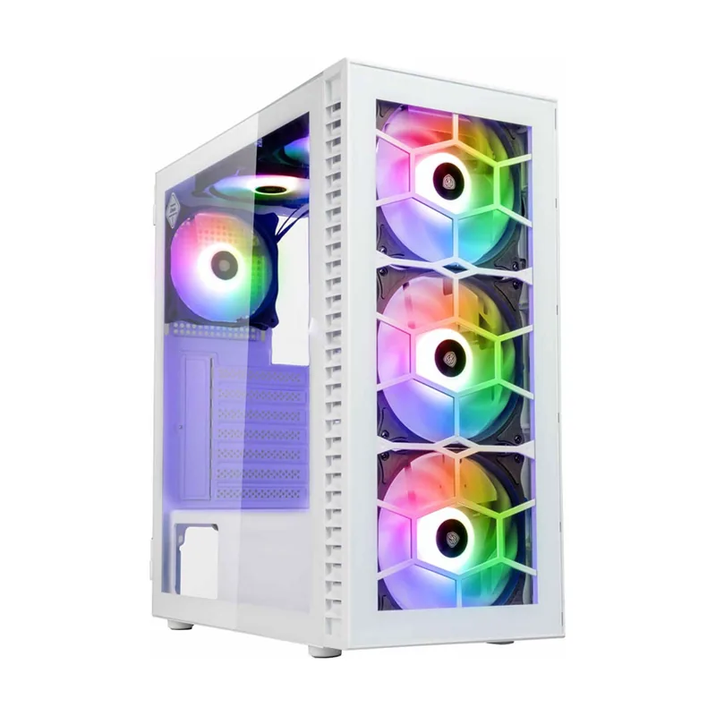 Kolink OBSERVATORY HF GLASS WHITE ARGB Midi Tower
