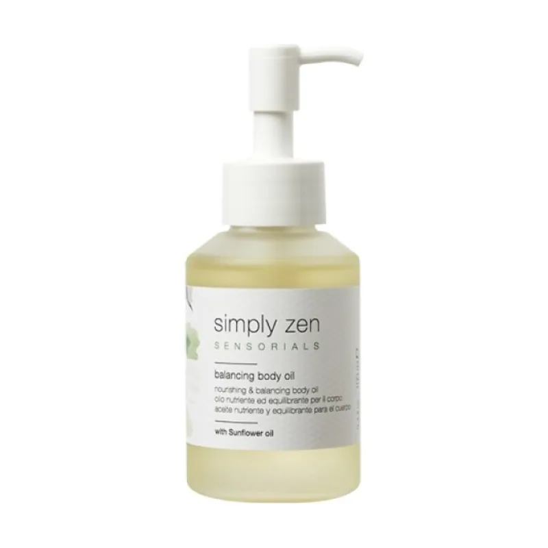 Simply zen Aceite corporal hidratante Balancing fórmula ligera para nutrir y equilibrar la piel uso diario aroma fresco y textura suave 100 ml