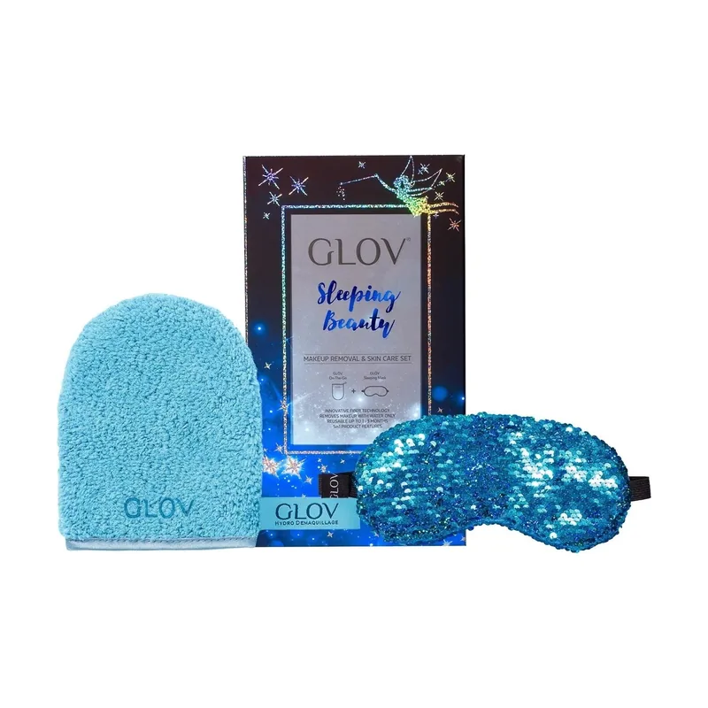 Glov Set Sleeping Beauty Guantes desmaquillantes y máscara de sueño